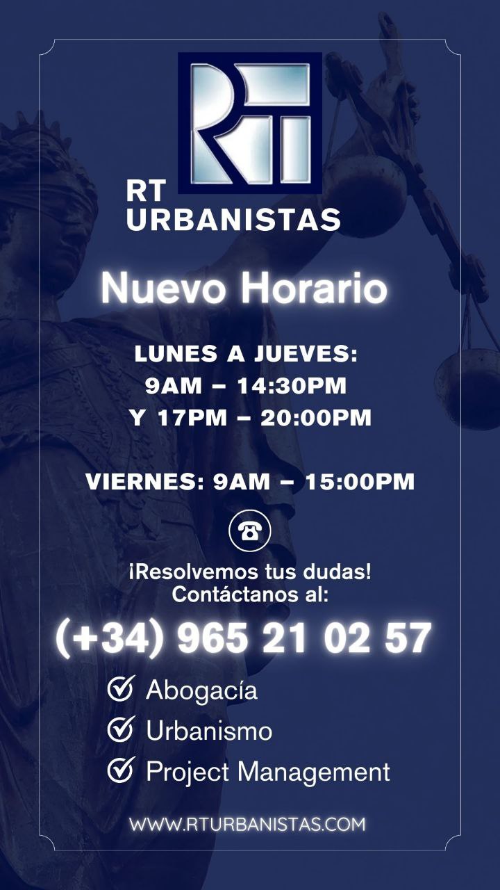 rt urbanistas nuevo horario 2025-2026