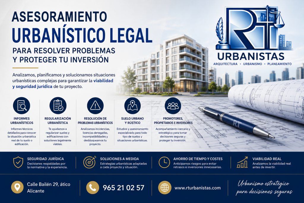 Asesoramiento urbanístico legal para regularización de suelos y resolución de problemas urbanísticos