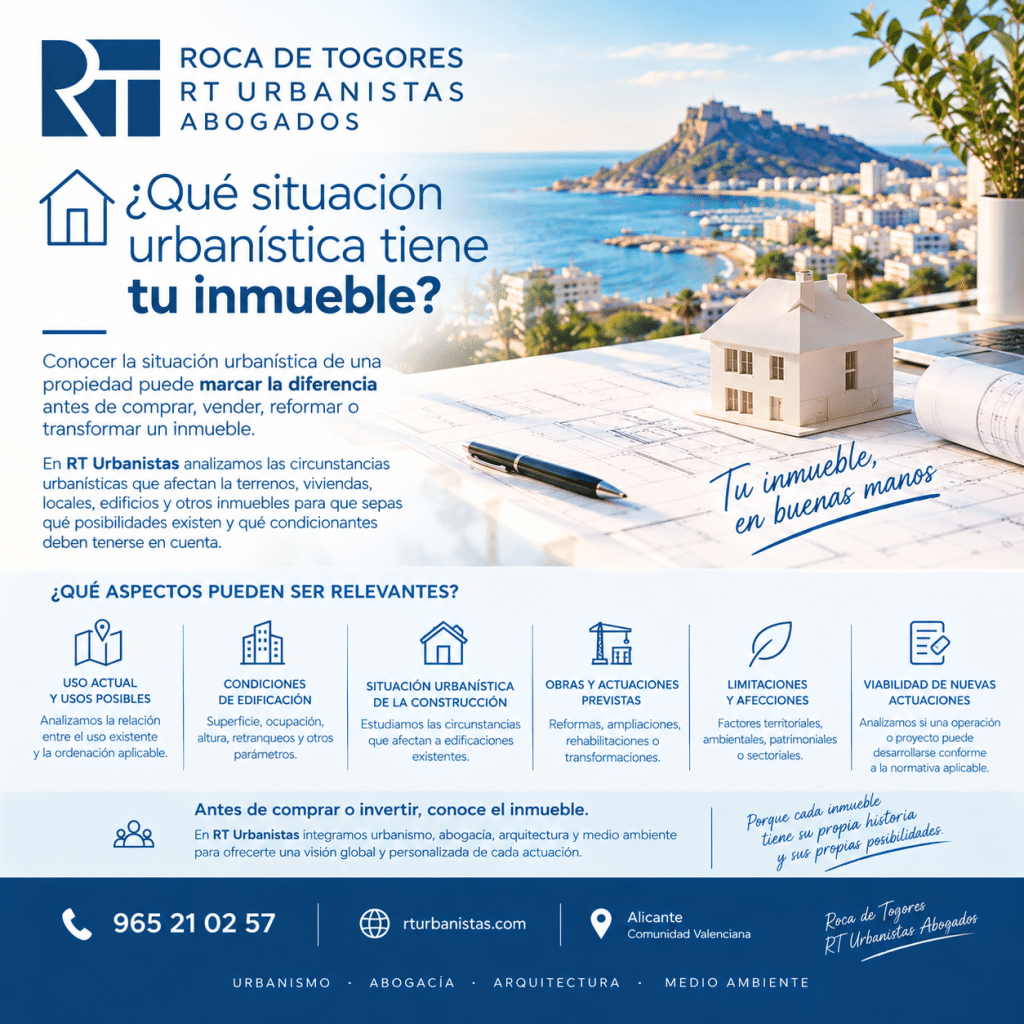 Situación urbanística de un inmueble y análisis de sus posibilidades en Alicante