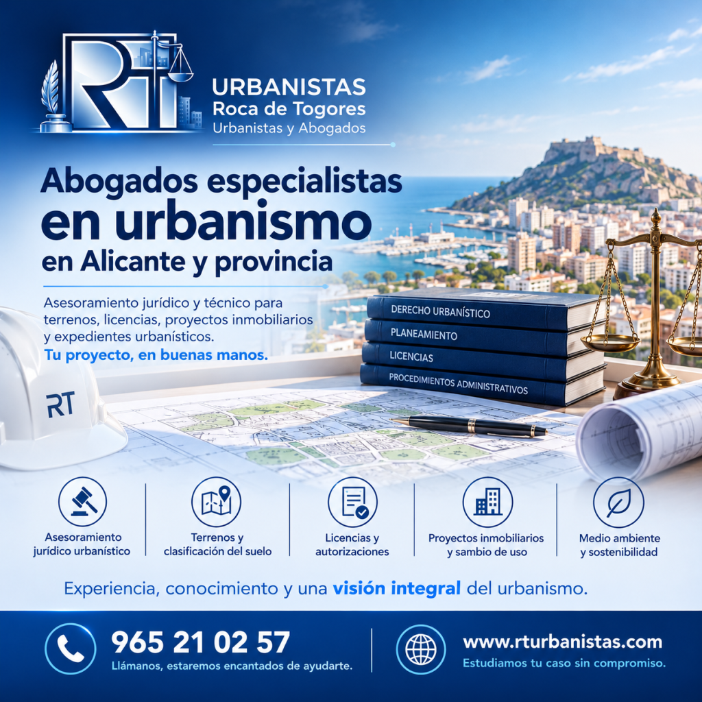 Abogados especialistas en urbanismo en Alicante de RT Urbanistas