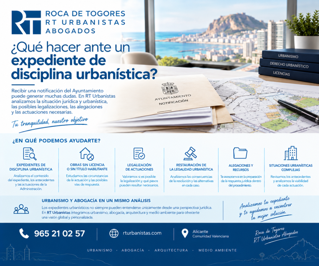 Expediente de disciplina urbanística en Alicante