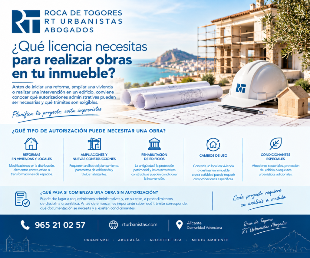 Asesoramiento sobre licencias de obras y requisitos urbanísticos en Alicante